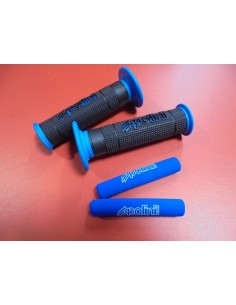 JUEGO PUÑOS POLINI BICOLOR NEGRO/AZUL DIAMETRO 22/24 SCOOTER