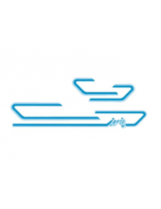 JUEGO PEGATINAS AZULES COFANOS VESPA IRIS 200CC