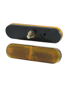 REFLECTOR REDONDEADO AMBAR CON TORNILLO UNIVERSAL