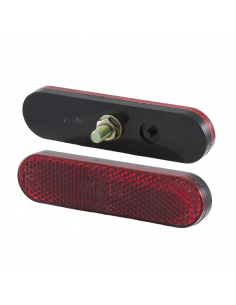 REFLECTOR REDONDEADO ROJO CON TORNILLO UNIVERSAL