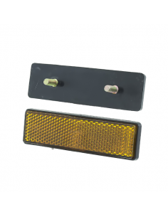 REFLECTOR RECTANGULAR AMBAR CON TORNILLO UNIVERSAL