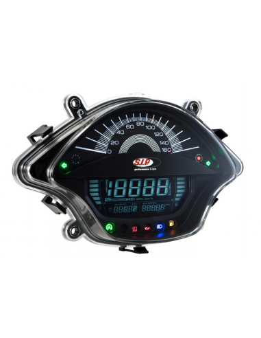 CUENTAKILOMETROS DIGITAL SIP VESPA GTS 1256-300CC 160KMS/H/16.000 RPM ESFERA BE3GRO,CIFRAS BLANCO