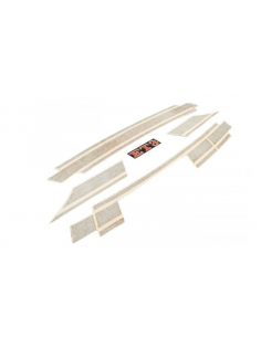 JUEGO PEGATINAS RAYAS COLOR ORO VESPA 75/125 PRIMAVERA...