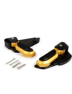 JUEGO ESTRIBOS TRASEROS BIKERS DORADAS VESPA PRIMAVERA...