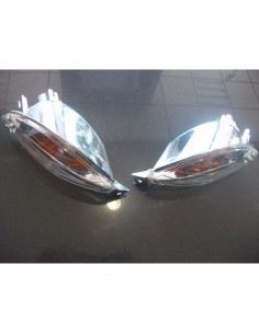 JUEGO INTERMITENTES DELANTEROS BLANCOS PIAGGIO X9...