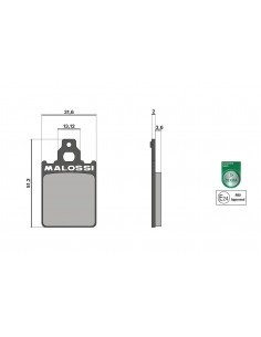 JUEGO PASTILLAS FRENO DELANTERO MALOSSI VESPA PX...