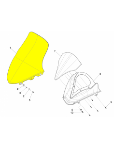 CUPULA FRONTAL ORIGINAL PIAGGIO X-10 125/350CC