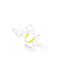 TAPA CENTRAL FRONTAL SIN PINTAR PIAGGIO X-10 125/350CC