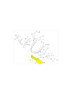 TAPA INFERIOR FRONTAL SIN PINTAR PIAGGIO X-10 125/350CC