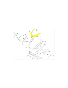 TAPA SUPERIOR FRONTAL SIN PINTAR PIAGGIO X-10 125/350CC