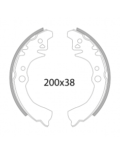 JUEGO ZAPATAS TRASERAS PIAGGIO PORTER 1.0