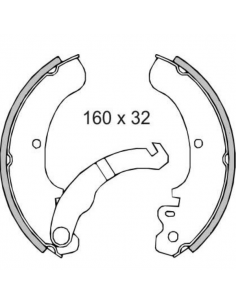 JUEGO ZAPATAS FRENO TRASERO PIAGGIO APE 50...