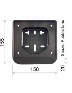 PORTAMATRICULAS TRASERO LAMBRETTA(DIMENSIONES 150X155 MM)