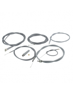 KIT CABLES Y FUNDAS LAMBRETTA LI 125-150-200CC(TEFLON GRIS)