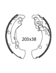 JUEGO ZAPATAS DE FRENO TRASERAS PIAGGIO PORTER(93-15)